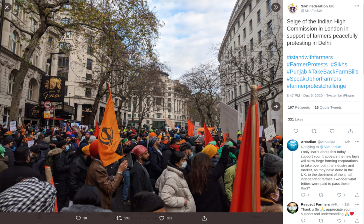 Скриншот страницы twitter.com|Sikh Federation UK