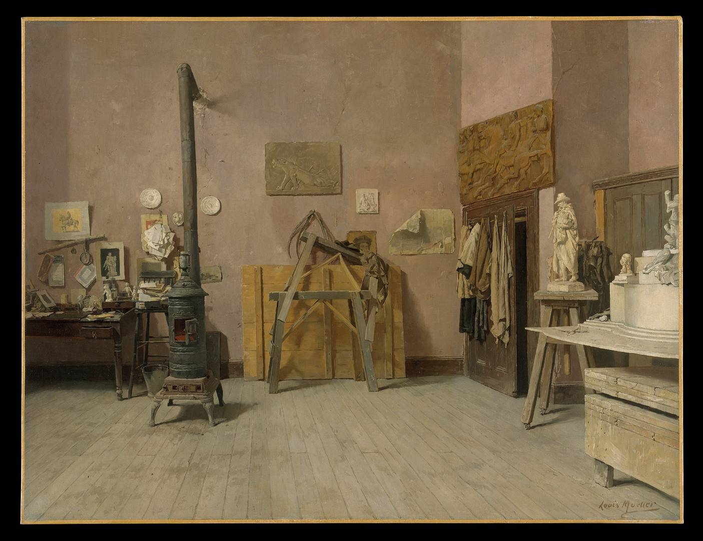 Луи Меллер Мастерская скульптора 1880-е годы