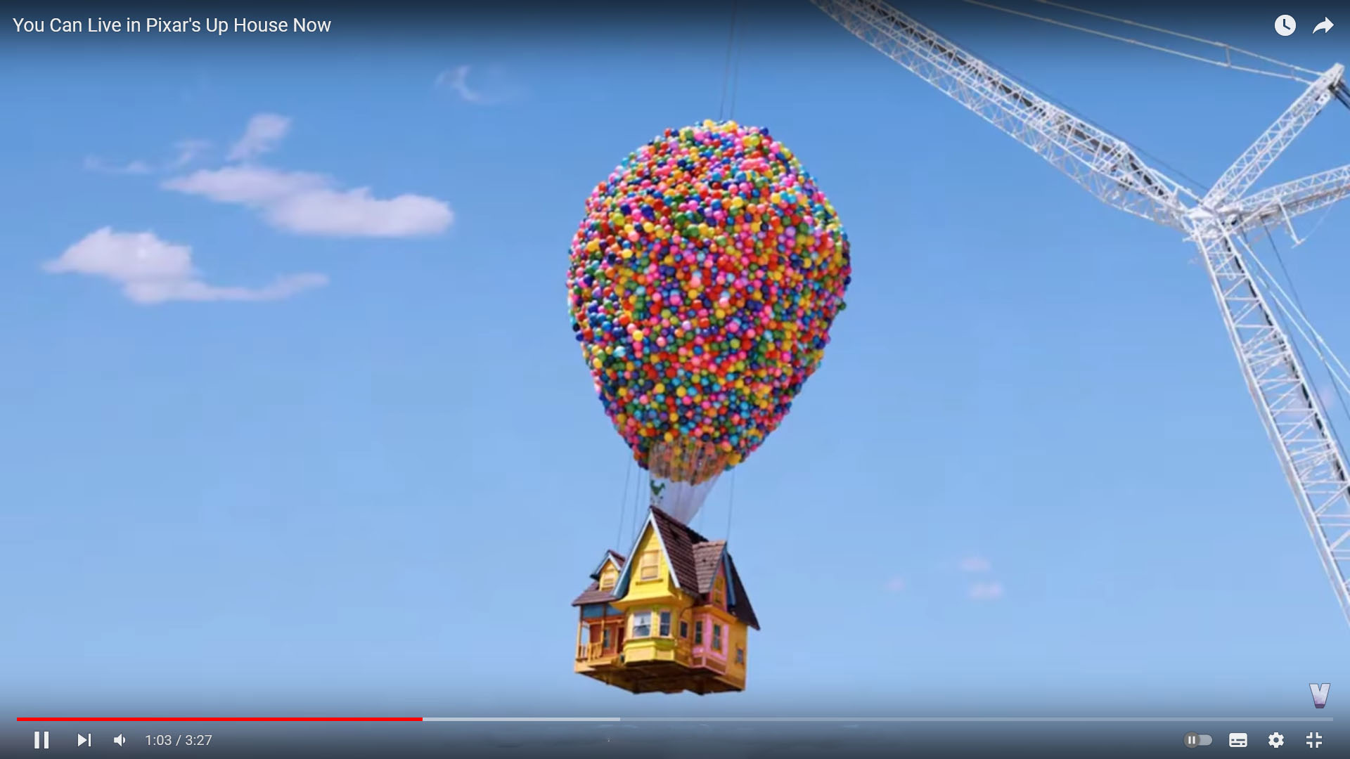 Цитата из видео «You Can Live in Pixar’s Up House Now» пользователя Vailskibum, youtube.com