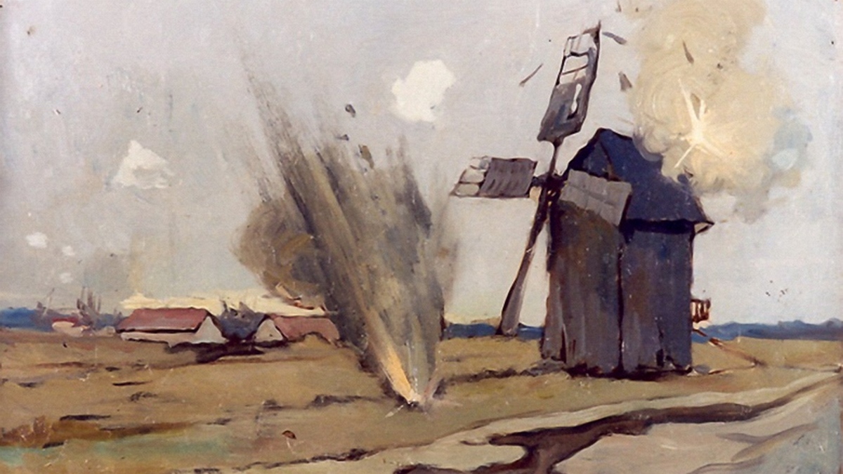 Артиллерийский обстрел неприятельского наблюдательного пункта. 1914-1917.