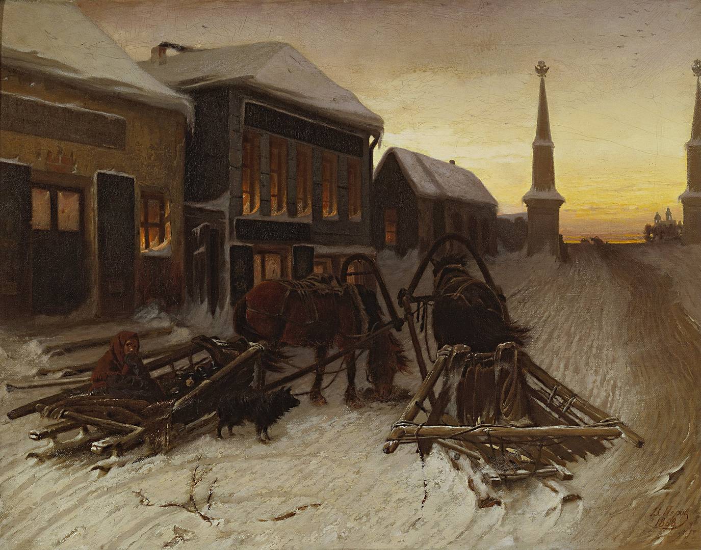 Василий Перов. Последний кабак у заставы. 1868