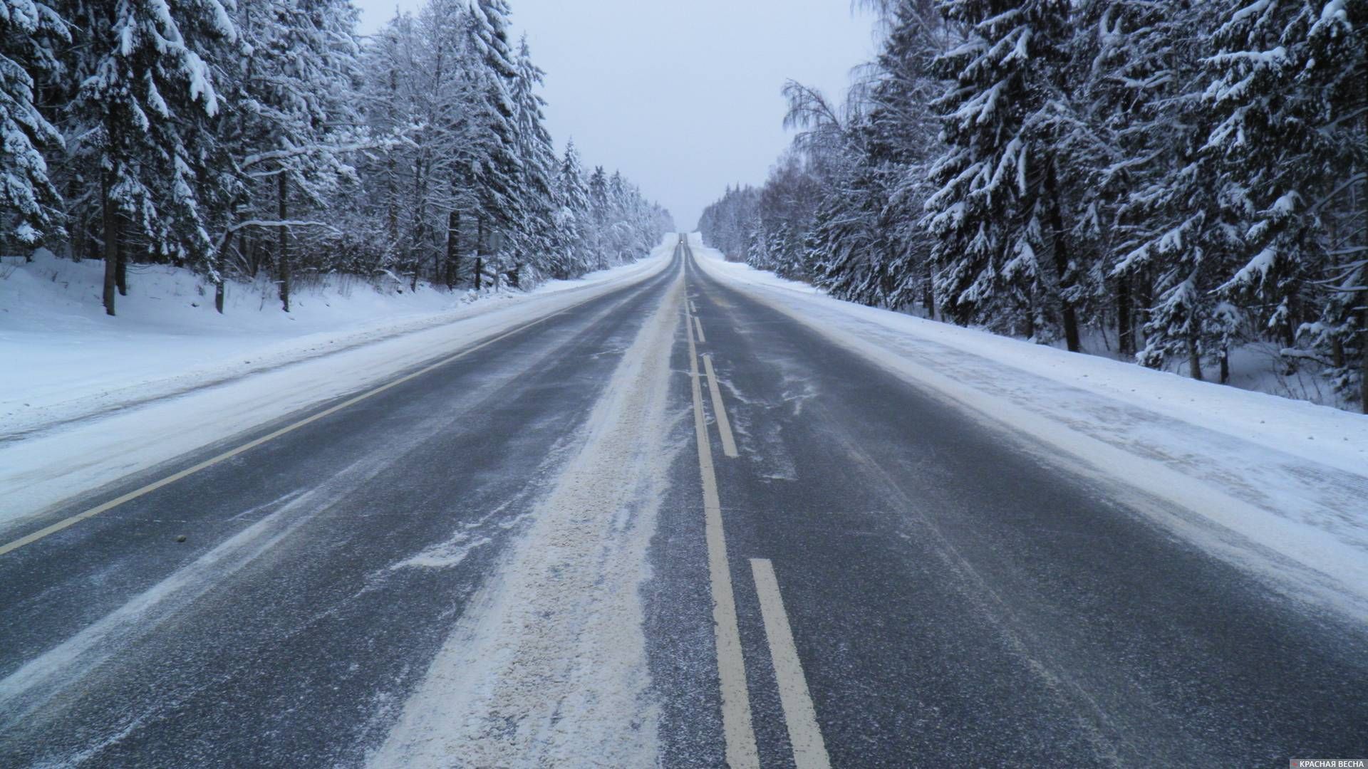 зимняя дорога москва