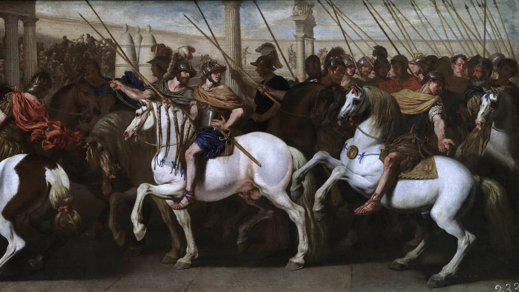 Аньелло Фальконе. Римские солдаты в цирке (фрагмент). XVII в.