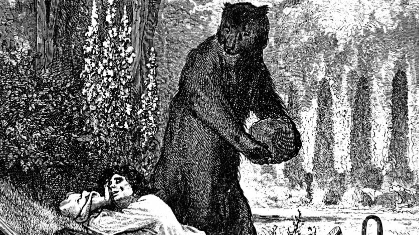 Гюстав Доре. Медведь и садовник, или Медвежья услуга (фрагмент)