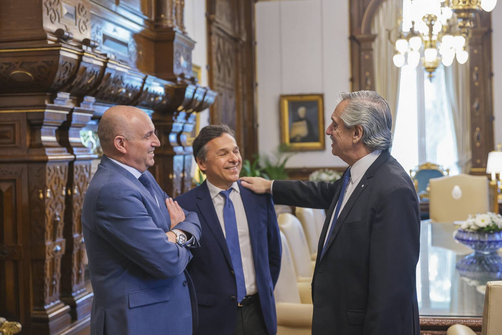 Диего Джулиано с президентом Аргентины Альберто Фернандесом