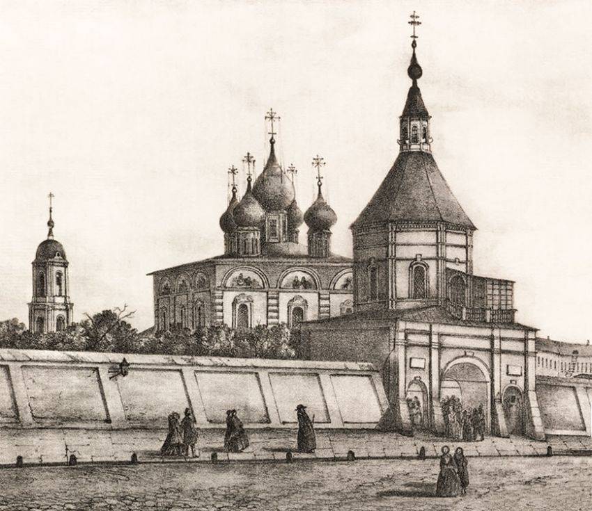 Златоустовский монастырь литография 1860 г