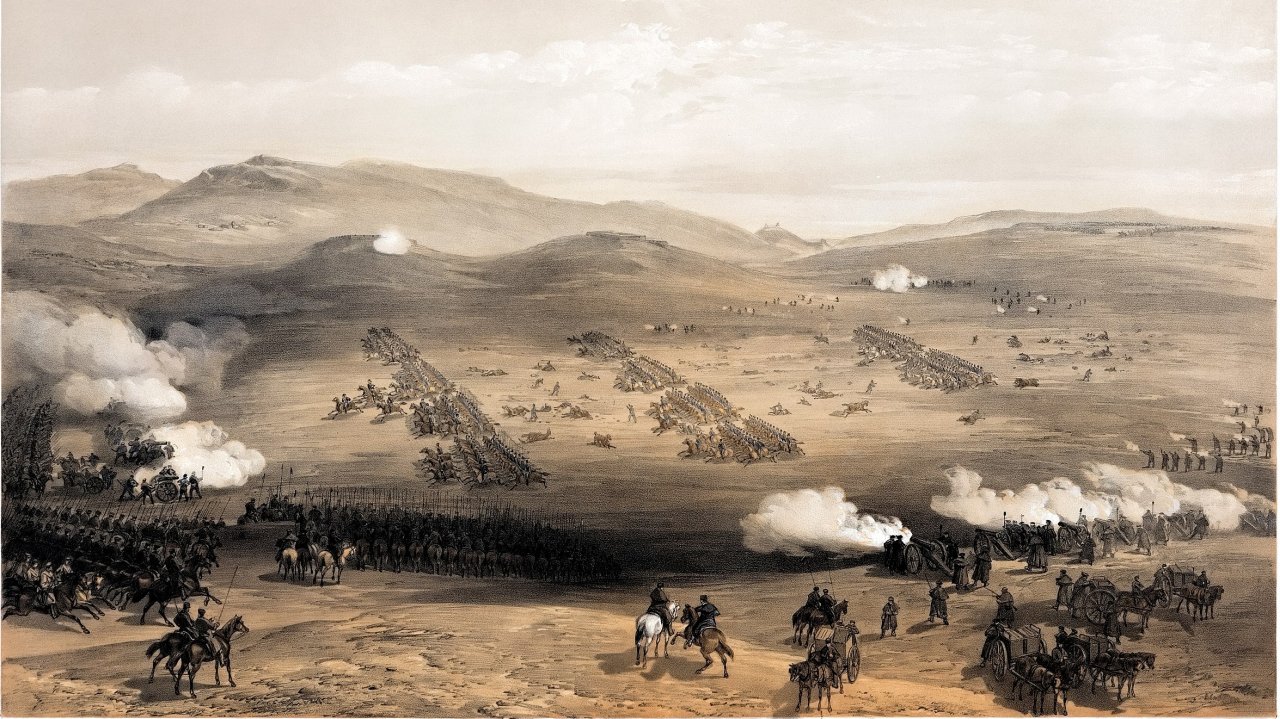 Уильям Симпсон. Битва при Балаклаве. 1855 г.