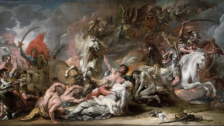 Бенджамин Уэст. Смерть на серой лошади (фрагмент). 1796