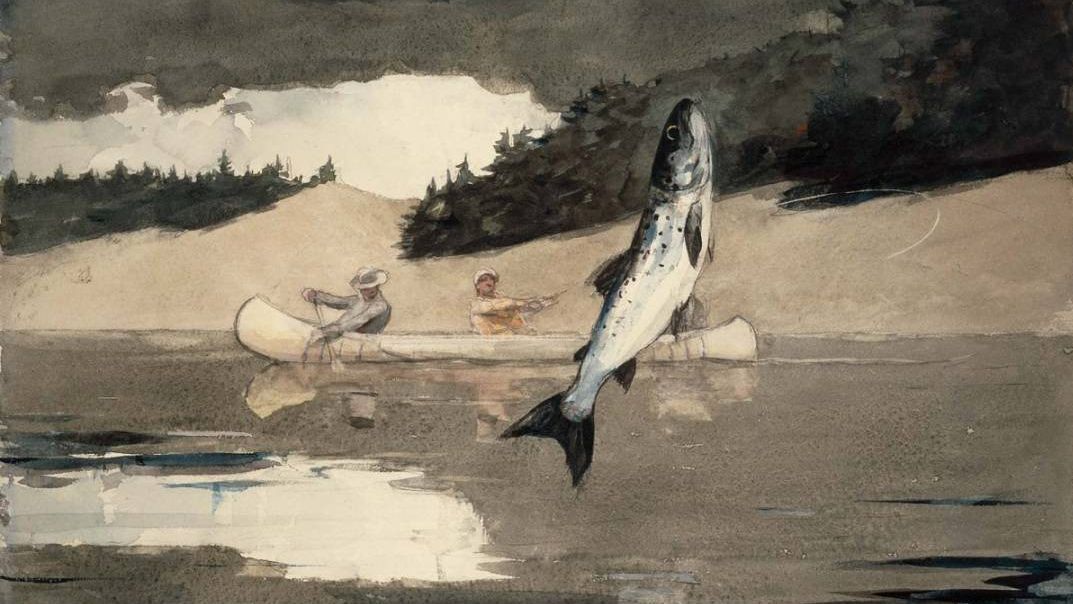 Уинслоу Хомер. Рыбалка. Озеро Сент-Джон, провинция Квебек (фрагмент). 1897