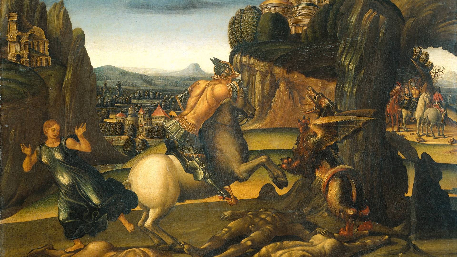 Лука Синьорелли. Святой Георгий и дракон. 1505