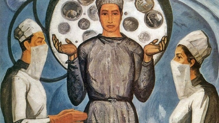 Аман Амангельдыев. Хирурги (фрагмент). XX век