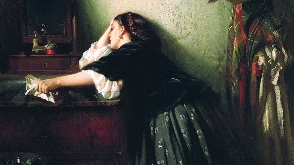 Константин Маковский. Вдова (фрагент). 1865