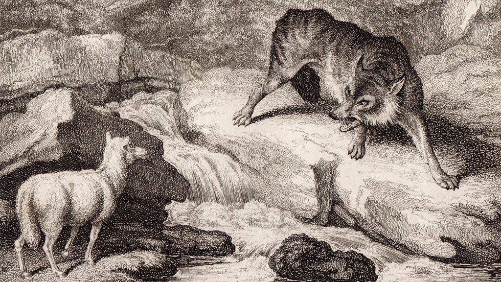 Сэмюэль Хауитт. Волк и ягненок. 1810 год.Офорт, фрагмент
