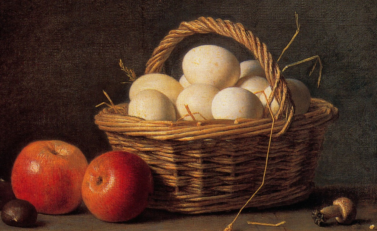 Анри-Орас-Лоран Делапорт. Корзина с яйцами (фрагмент). 1788