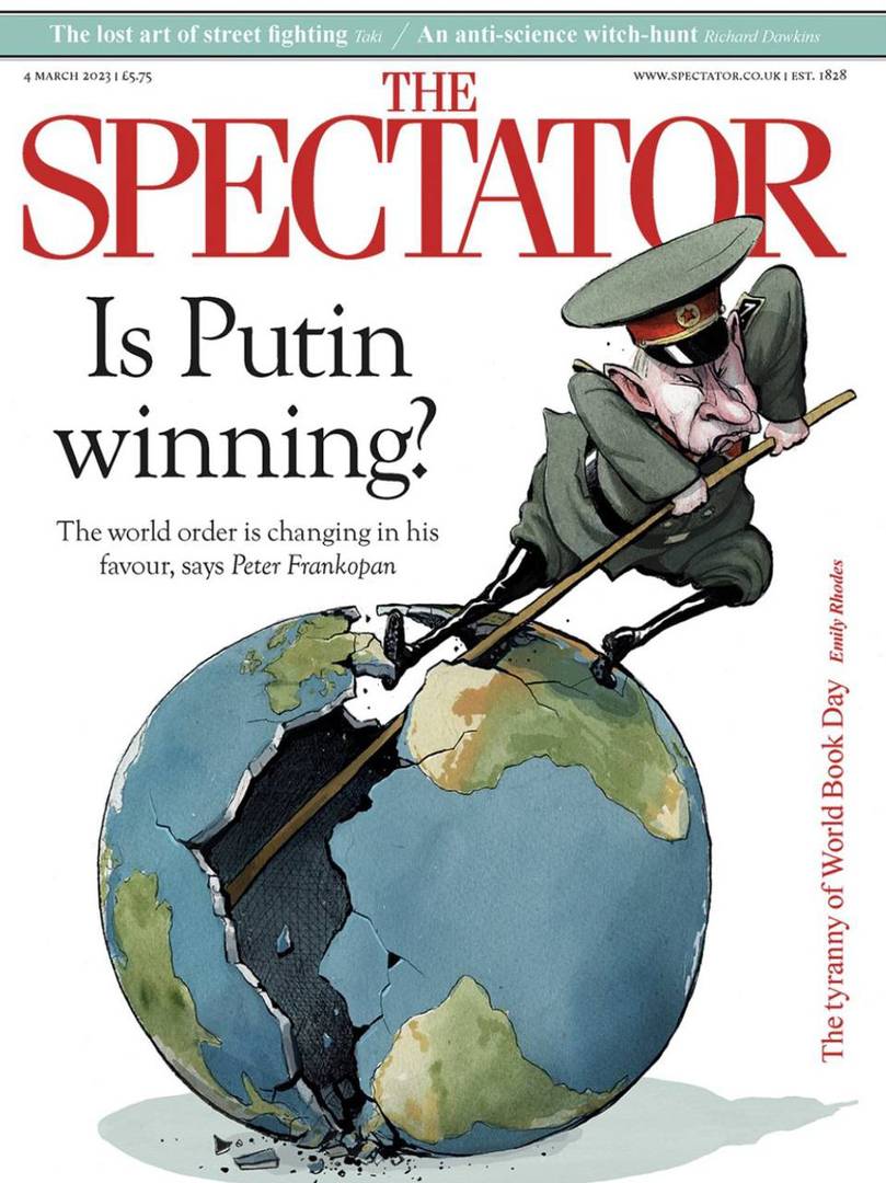 «Путин побеждает?» — британский журнал The Spectator. Издание пишет, что кроме откровенных сателлитов США никто в мире не пошел против России. И это уже можно считать поражением Вашингтона