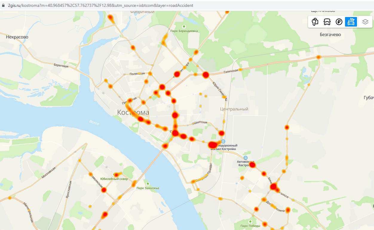 Карта аварий в москве онлайн