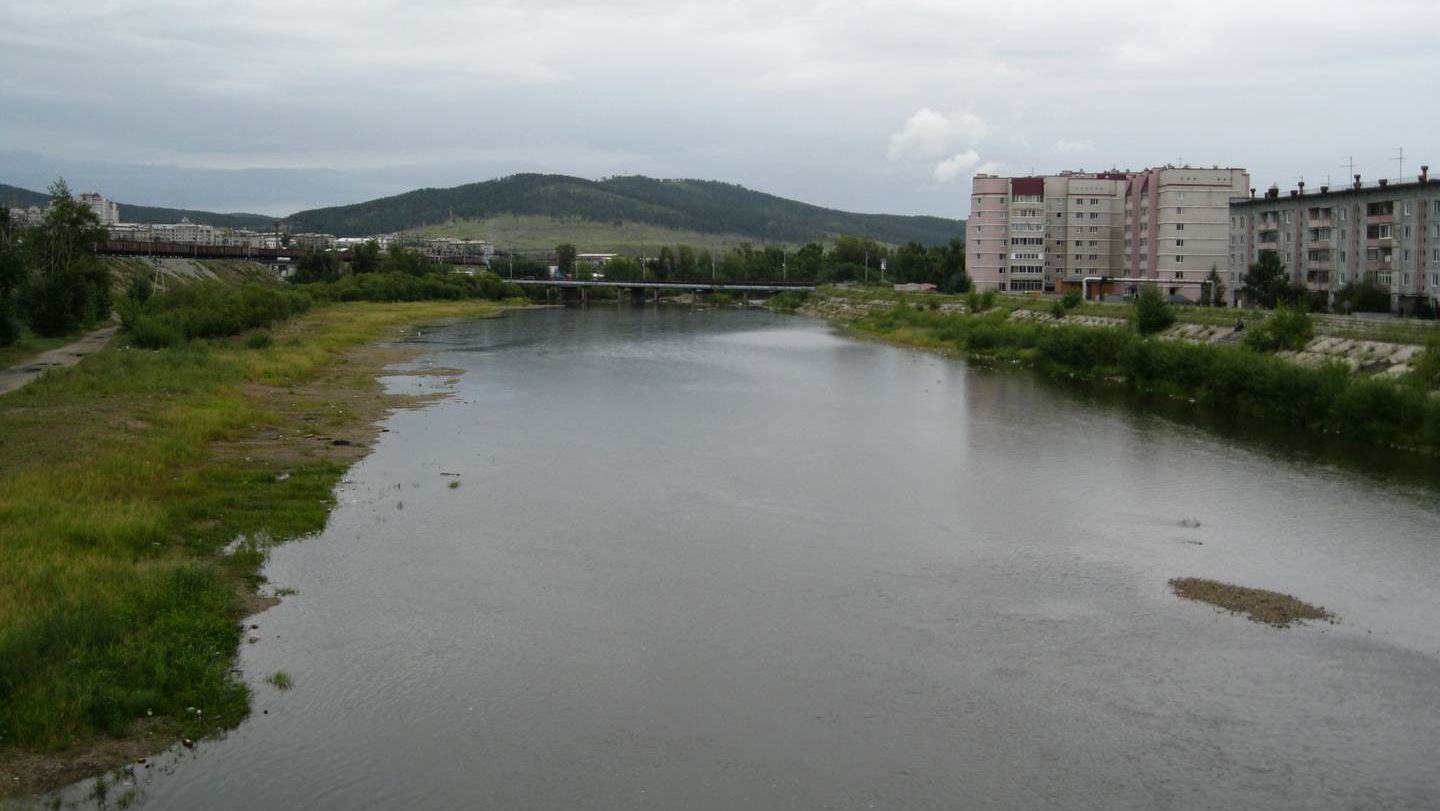 Вид на реку Чита в пределах города Чита