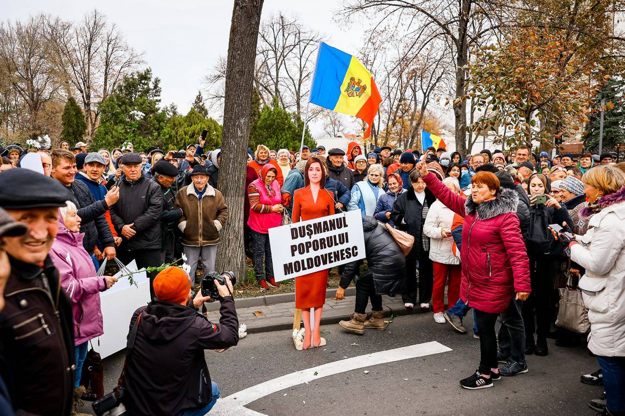 Акция протеста в Кишиневе 13.11.2022