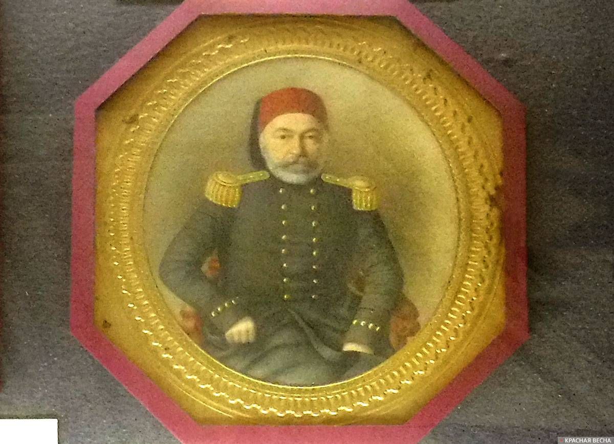 Осман Нури-Паша (1832-1900). — мушир (маршал) Османской империи. Неизвестный ходожник. Европа, вторая половина XIX века. Бумага, акварель. Выставка «Герои Турецкого гамбита». Мемориальный музей А.В.Суворова. Санкт-Петербург. 19.12.2018