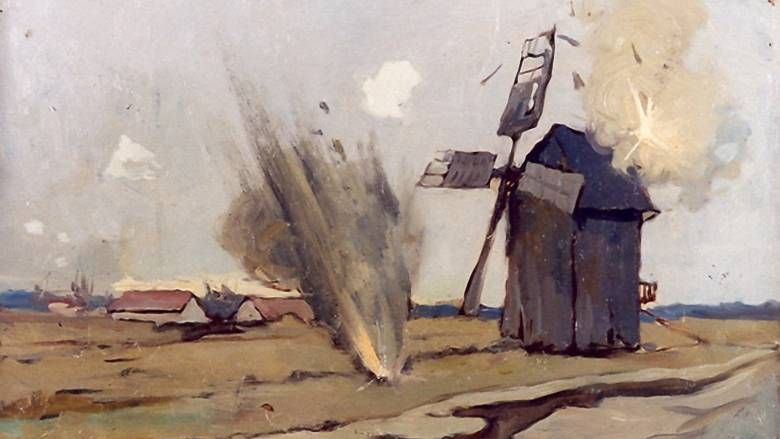 Артиллерийский обстрел неприятельского наблюдательного пункта. 1914-1917