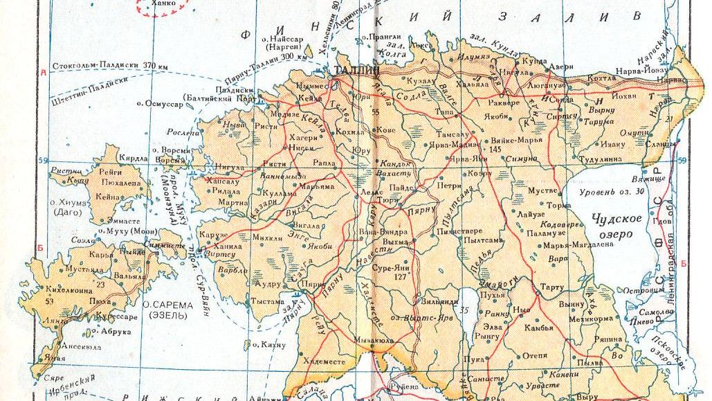 Карта эстонии до 1939 года карта
