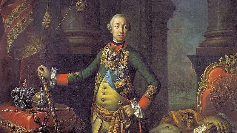 Алексей Петрович Антропов. Портрет императора Петра•III. 1762•год (фрагмент)