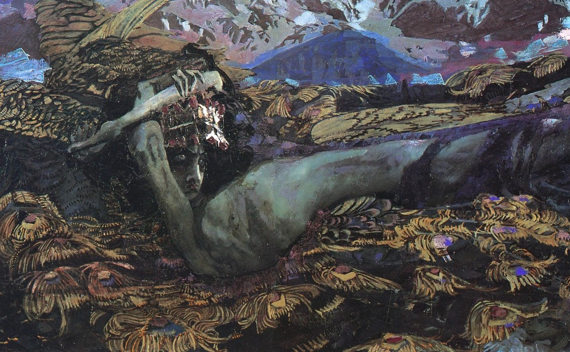 Михаил Врубель. Демон поверженный (фрагмент). 1902
