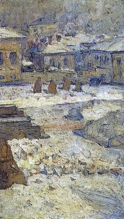 В. Суриков. Сквер перед музеем изящных искусств. 1910