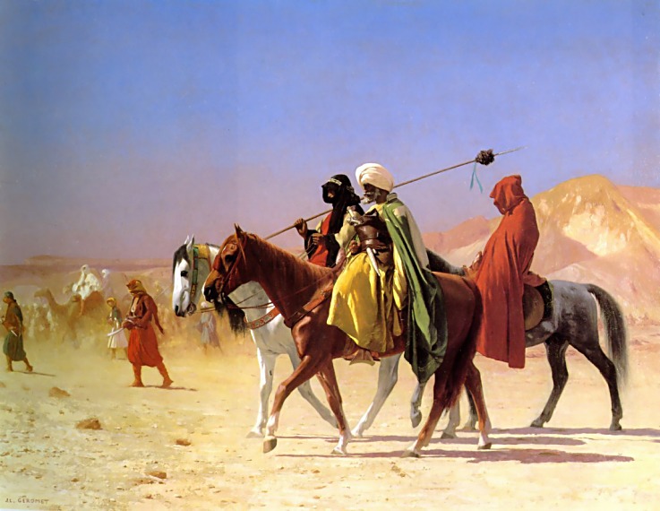 Жан-Леон Жероме — Арабы, пересекающие пустыню. Холст, масло, 1870 год.