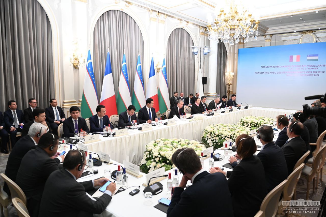 Переговоры президента Узбекистана Шавката Мирзиёева с главами крупнейших компаний и банков Франции