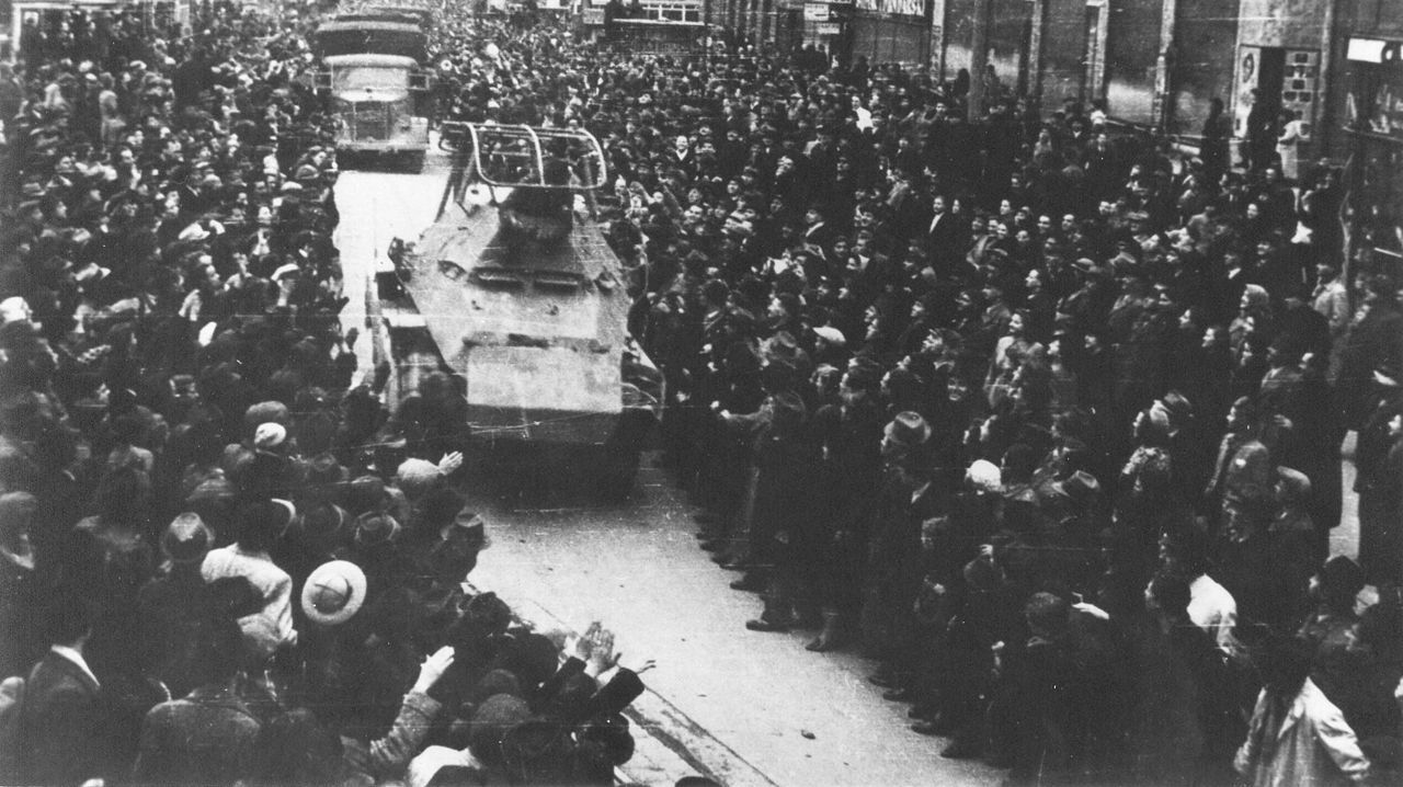 Встреча немецких войск в Загребе 10 апреля 1941 года