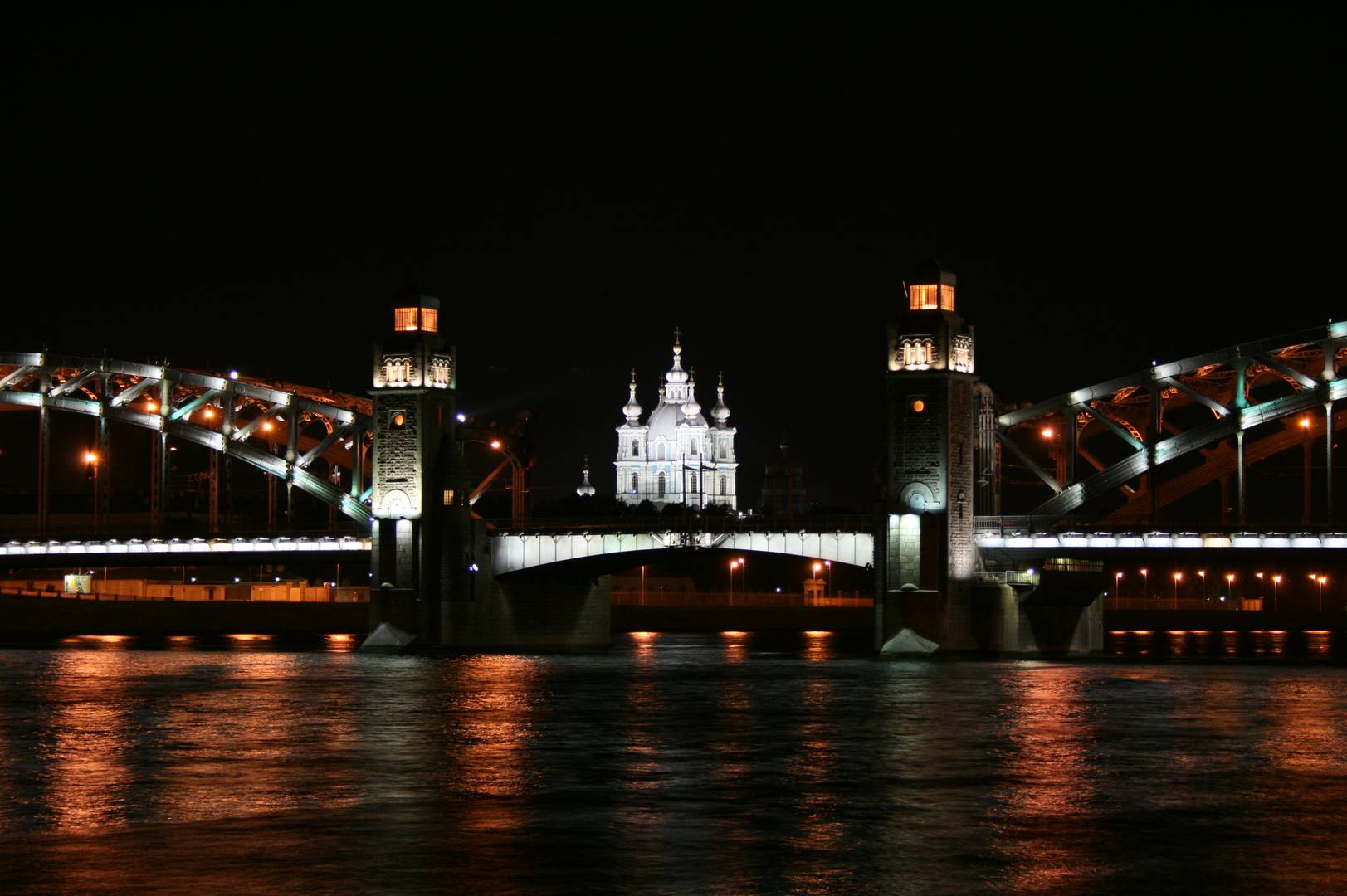Большеохтинский мост, Смольный Собор. Санкт-Петербург