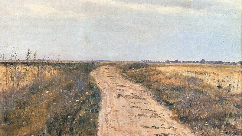 Юзеф Хелмоньский. Дорога в поле. 1889