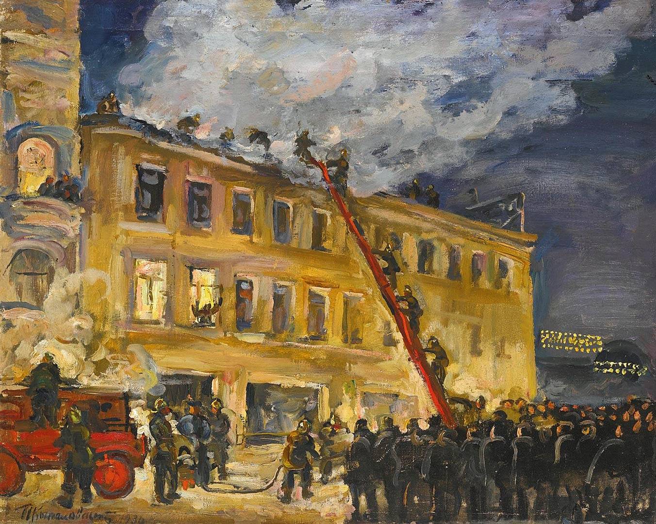 Петр Кончаловский. Пожар. 1930