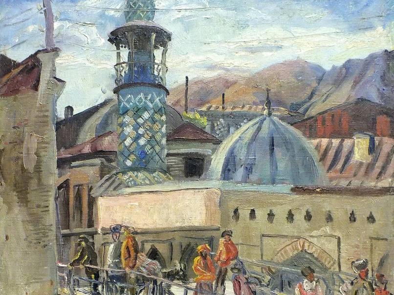 А. В. Лентулов. Минарет. Тбилиси (фрагмент). 1936