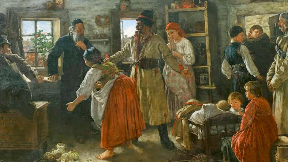 Каспер Желеховский. Неумолимый кредитор. Сцена из галицийской жизни. 1890