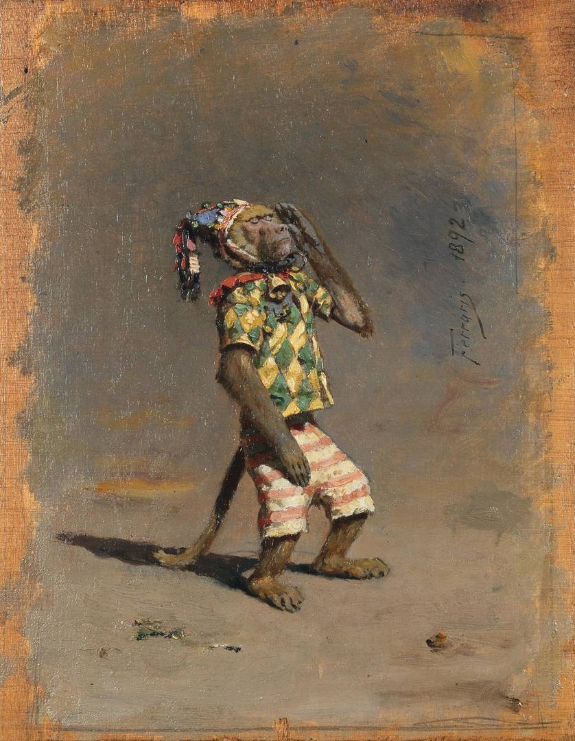 Артур вон Феррарис. Умная обезьянка. 1892
