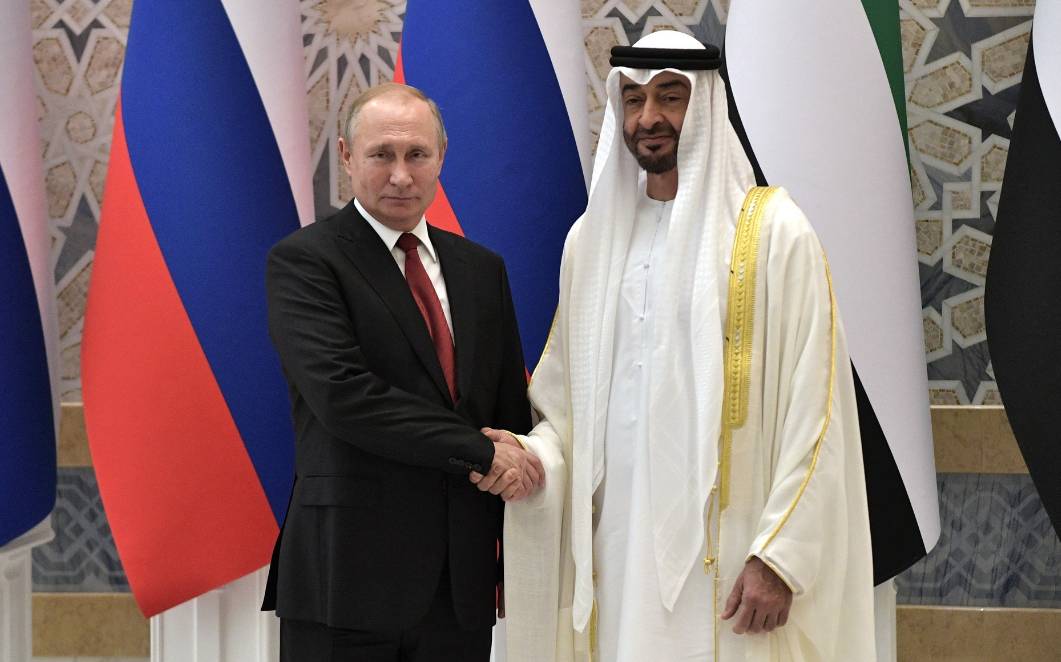 Путин и Абу-Даби Мухаммед бен Заид Аль Нахайян