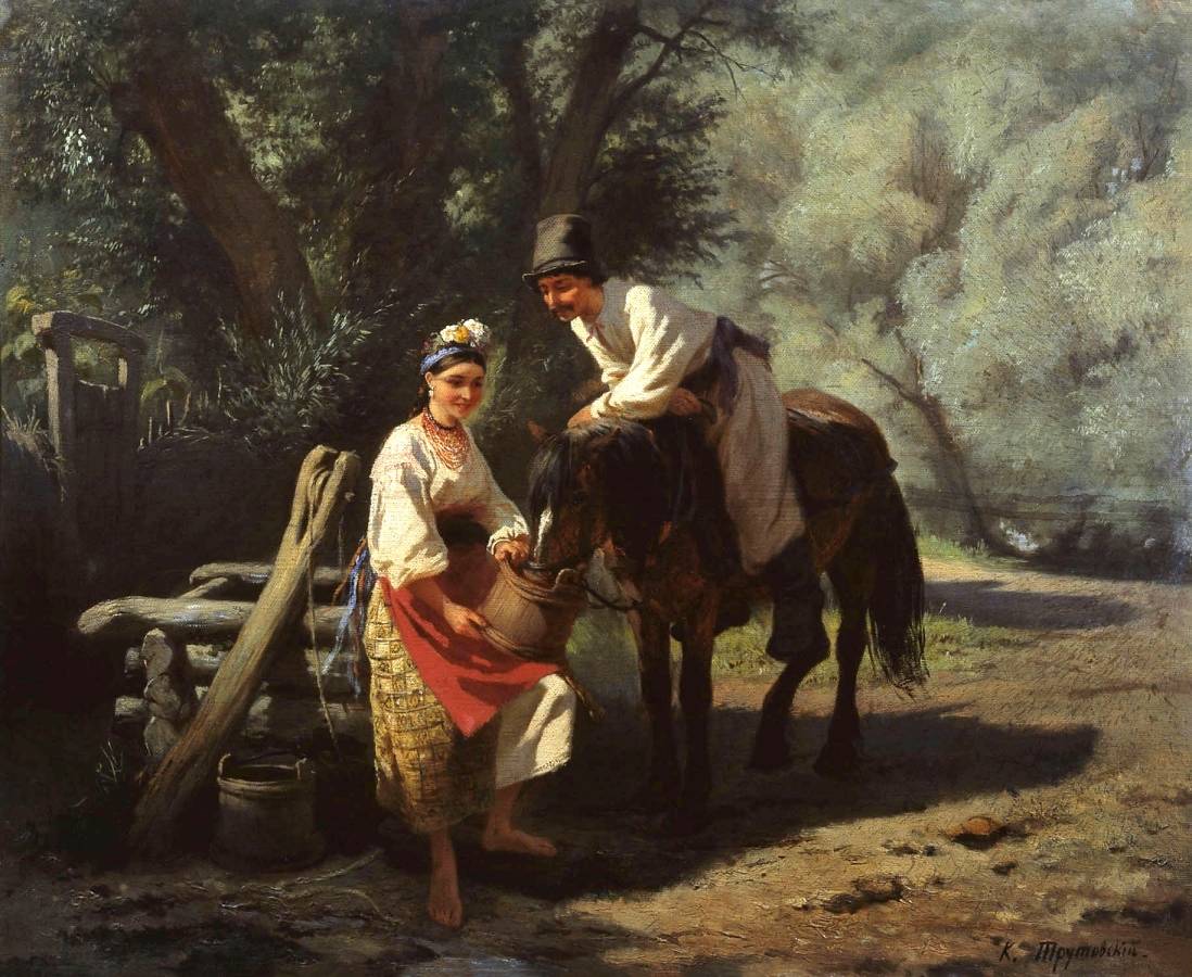 Константин Трутовский. Сцена у колодца. Около 1893 года