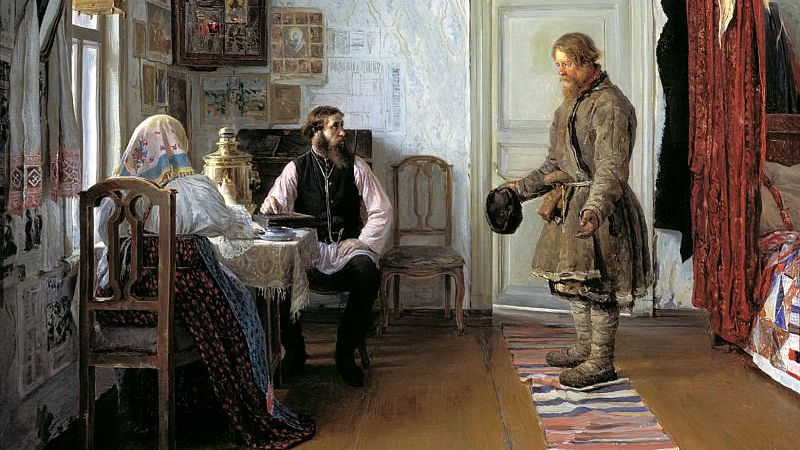 Иван Богданов. За расчётом. 1890