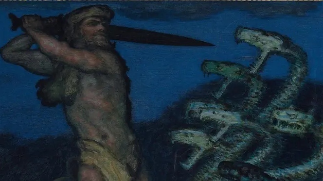 Франц фон Штук. Геркулеси гидра. 1915