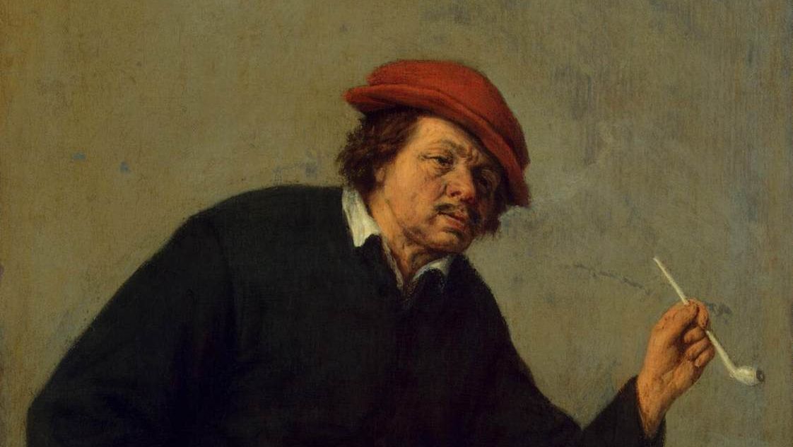 Адриан ван Остаде. Курильщик (фрагмент). 1655 год