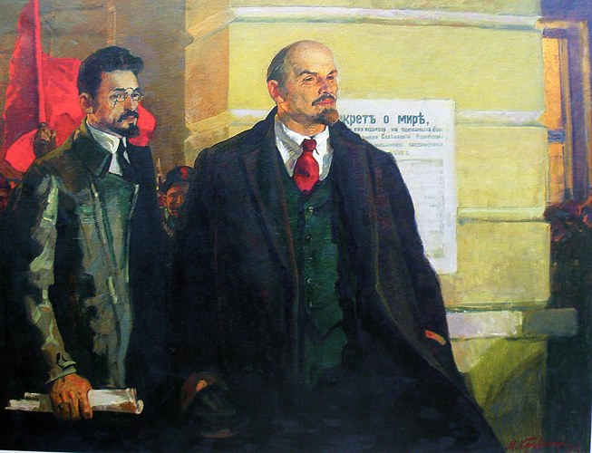 Михаил Кривенко. Ленин и Яков Свердлов. 1973