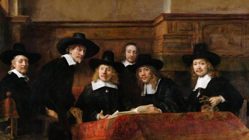 Рембрандт. Групповой портрет чиновников.1662_