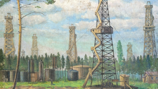 В. Баталов. Краснокамские нефтепромыслы. Конец 1930-х