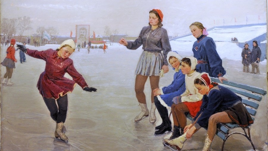 Нина Сергеева. Юные фигуристы. 1950