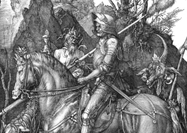 Альбрехт Дюрер. Рыцарь, смерть и дьявол. 1513