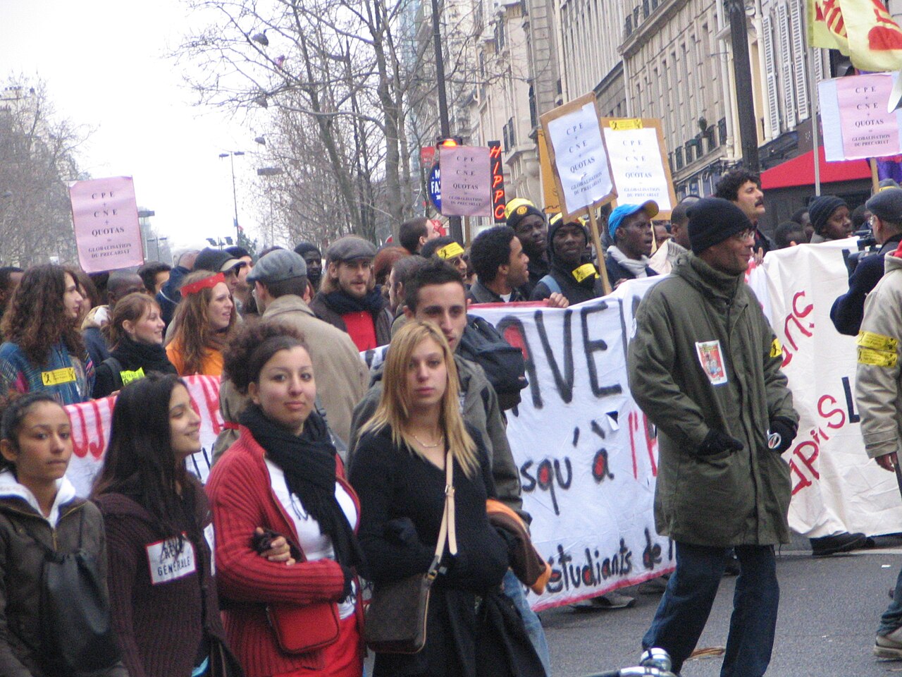 Демонстрация против CPE. Париж. Монпарнас. 2006. 23 марта