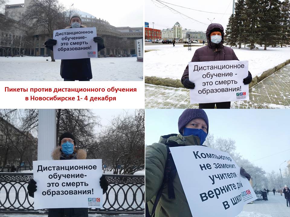 Пикеты против дистанционного обучения, Новосибирск