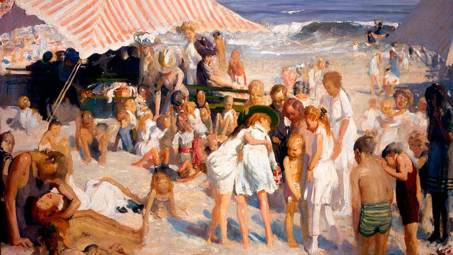 Джордж Уэсли Беллоуз. Пляж на Кони-Айленд. 1908 год